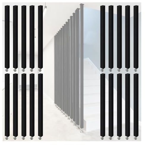 PEYNIR Poste de partición Separador de ambientes de Listones de Madera para pasillos y escaleras, De Suelo a Techo Pantalla divisoria de Pared Tipo columnar(20posts(W 200cm),H 240cm)