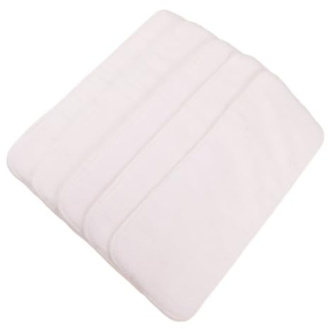 PACKOVE 5 Pièces Inserts de Couches Réutilisables pour Bébés, Absorbants et Respirants en Microfibre à 3 Couches, Doublures Lavables pour Nursery