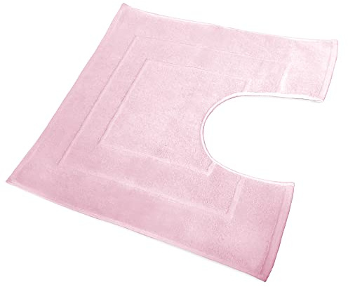 Linnea Tapis de Bain Contour WC et lavabo 60x60 cm Flair Rose 1500 g/m2