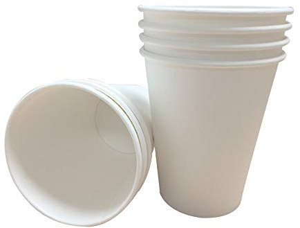 We Can Source It Ltd - Single Wall White Paper Disposable Cups - 8oz Recyclable Paper Cups for Tea, Coffee, Juice, Hot and Cold Drinks - Ideal for Home, Office, Cafes and Events - Pack of 500