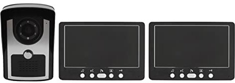 Système d'Interphone Vidéo, Serrure électronique étanche IP55 100V-240V Moniteur Visiophone Interphone Bidirectionnel pour la Maison (Prise UE Maximum 30W)