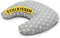 Amilian Stillkissen Klein - Stillmond - Nursing Pillow - Stillhörnchen - Kleines Stillkissen für Baby - Stillkissen Mond - Stillkissen unterwegs - Stillkissen Halbmond Sternenfunkeln in Grau