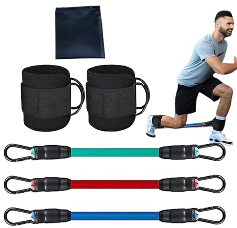 Bandas de tobillo, bandas de ejercicio para el tobillo, correas de tobillo con bandas de ejercicio, bandas de resistencia para piernas con correa de tobillo para hombre y mujer, dispositivos de