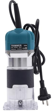 Tagtuell Holzfräse Oberfräse, 800 W Elektrik Kantenfräse mit Aufbewahrungskoffer, 6 Variable Geschwindigkeiten, Maximale Drehzahl 30000r/min