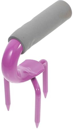 Milisten Motoculteur Manuel pour Le Jardinage Cultivateur Ameublisseur De Sol Fourche Conception Triangulaire pour Une Aération Uniforme du Sol