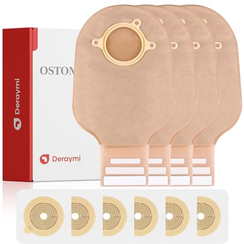 30 Pz Sacchetti di Colostomia Sacchetti di drenaggio a due pezzi Sacchetto di Ostomia per Ileostomia e Cura della Stoma, 60 mm Max (20 x Sacchetti + 10 x Barriere)