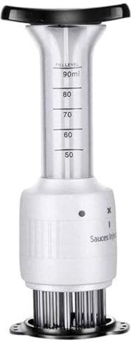 Seringue carnivore, outil carnivore, seringue à viande pour marinade injectable, épices, viande, marinade, aiguilles de cuisine, coupe-viande, carnivore manuel, denture de viande