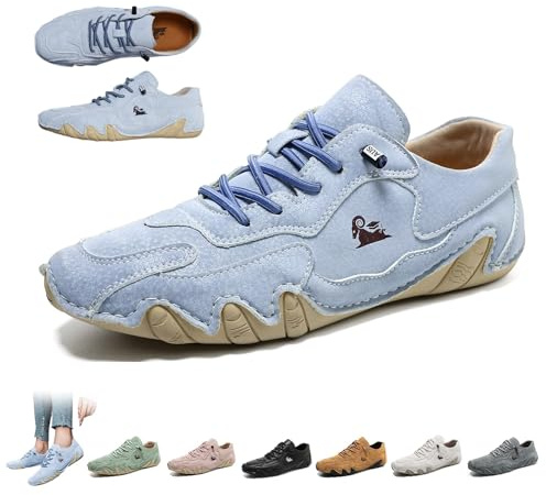 Vogany Skor för Kvinnor och Män, VogLDeck – Vattentäta och andningsbara ortopediska Beck-skor, halkfria lätta barfotaskor för vandring, resor och daglig användning(Light blue,39 EU)