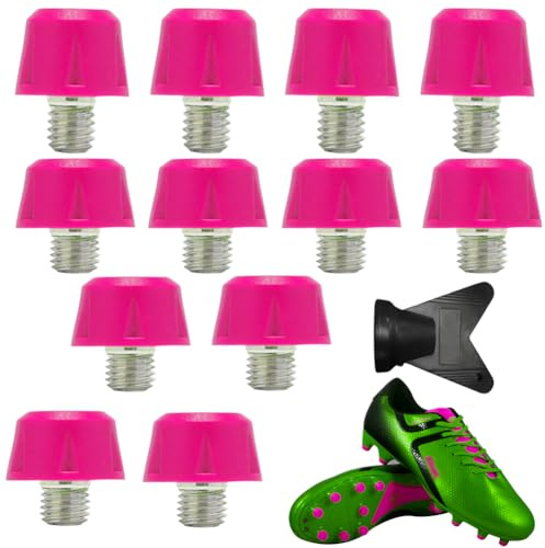 12 tasselli a vite M5 (5 mm) – Tacchetti di ricambio universali in nylon e metallo, antiscivolo e stabili, ideali per scarpe da calcio con filettatura M5, per prato e erba sintetica