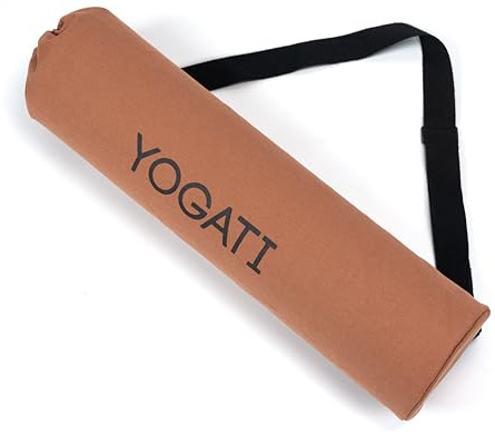 YOGATI® Bolsa Esterilla Yoga | Funda Sintética Algodon para Mat, 19x80 cm | Resistente y Ligera Bolsa Alfombrilla Yoga, Yoga y Pilates en Cualquier Lugar. Rojo óxido
