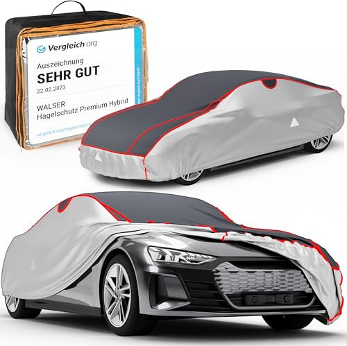 Walser Hagelschutz Abdeckplane Auto, Auszeichnung Sehr Gut* Auto Hagelschutzplane, Abdeckplane Auto Premium Hybrid, Autogarage Abdeckung, Abdeckung Auto 100% Polyester, Auto Abdeckung PKW L