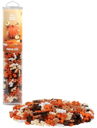 PLUS PLUS Building Blocks Toy - 240 pc Kids Construction Toys, Creative Learning Resources and STEM Play for Home and Travel - Girls and Boys Toys Age 5 Plus - Pumpkin Spice Mix 240 Pieces