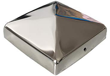 Sunload Pfostenkappe Edelstahl quadratisch - pyramidenförmig 4 Stück (71x71mm)