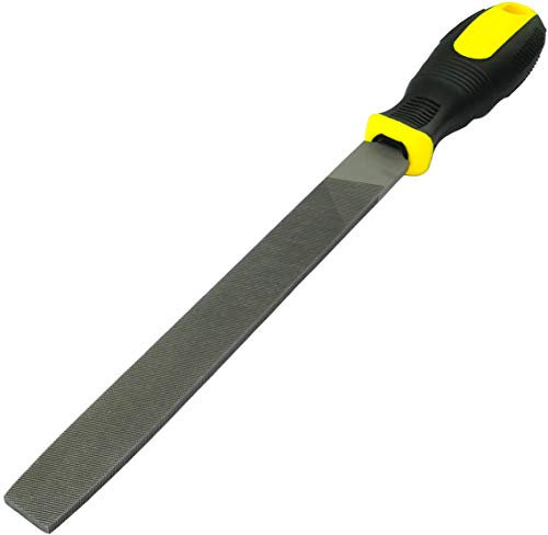 AERZETIX - Lima de afilado Metálico Plano Fino de Acero - Longitud 200mm - Herramienta de Acabado manual para Modelar el Metal - Limar/Alisado/Pulido/Mecánico - Mango bimaterial - C45963