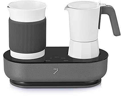 SEVEN&ME Espressor Machine Coffee Maker, with Milk Froth All-in-One Espresso Machine Combination, Latte Cappuccino Macchiato Espresso Electric Moka Pot, One Click Smart Operation（8.66）