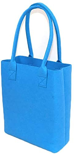 Anawakia Bolsa de fieltro para la compra, Bolsas de Tela, Bolsos Tote, Bolsa de la compra (azul)