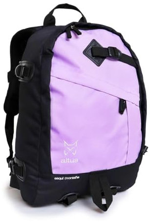 ESQUI MONTAÑA G30 | 27 Litros | Negro/Lila | Mochila urbana | Mochila para Colegio | Ordenador Portatil | Viaje | Senderismo | Escolares | Universidad | Adulto (Lila)