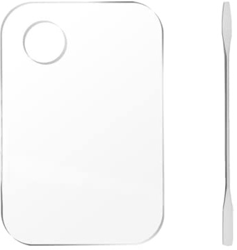 Make-up-Palette, Make Up Mischpalette, Kosmetische Mischpalette, Klare Acryl Make Up Palette mit Spatel, für Make-up/Nail Art Transparent