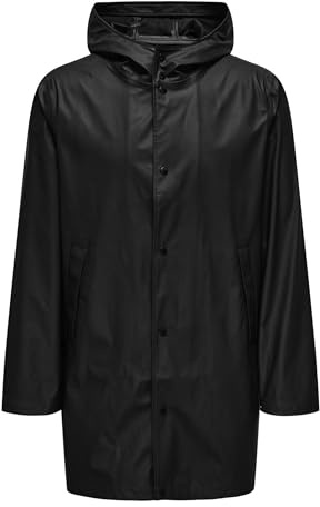ONLY & SONS Onsluca Rain Coat OTW Imperméable, Noir, XXL Hommes