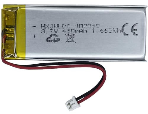 DC 3.7v 450mah 402050 batería Recargable de polímero de Litio, Adecuada para Productos electrónicos DIY 3.7-5v, batería incorporada de 2 Cables y lámparas LED
