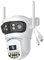 Reobiux Telecamera Wi-Fi Esterno,3K,2.4/5G,Videocamera Sorveglianza Esterno dotato di 3 Obiettivo,PTZ,360°,Cablata,Ethernet,Visione Notturna, Audio Bidirezionale, Rilevamento Persone, IP66,Bianco