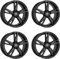 4x Carmani Felgen Alufelgen 16 Anton 6,5x16 ET38 5x114,3 black matt kompatibel mit Nissan Juke Leaf Primera Pulsar Qashqai Townstar X-Trail
