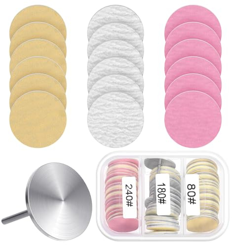 60PCS Sanding Paper Discs And Metal Nail Drill Bit, 25mm Pedicure Disc Replacement, Black/Grey/Pink, For Nail Drill Foot Files, Electric Remover Dead Skin Callus