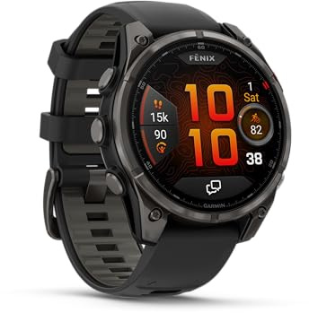 Garmin Fenix 8 Pro – 51 mm, Sapphire Lens, Carbon Grey | Amoled Premium Multisport GPS Smartwatch with 27 Days Battery Life | LTE and Inreach features are Not Supported by