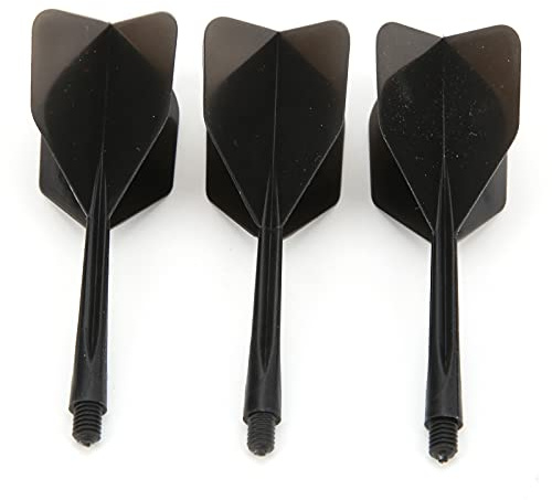 Wakects Voli da Dardo e Albero, 3 Pezzi ABS Coda Dardo Precisione Stampato Le Lame Volanti Accessori di Gioco Leggera Darts con Barili a Diametro Filo 2BA (Black)
