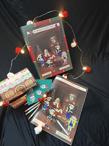 Jeu d’Enquête Immersive Enfants – Sauvez la Magie de Noël | Histoire Interactive 4–12 ans | Box de Noël avec Livre, Coffre Surprise, 6 Marque-pages & 6 Crayons Personnalisés | 1 à 6 Joueurs