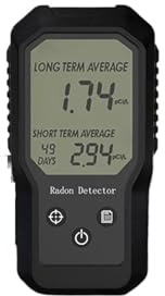 Detector de Gas, Detector de radón Digital con Pantalla LCD, Monitor doméstico, Instrumento monitoreo Gas, Detector portátil Alta sensibilidad para el Trabajo y el hogar