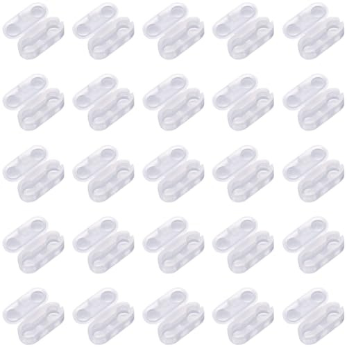 SOFPLATE 80 st persienn boll kedja kabelanslutningsklämmor 4,5 mm rullskärm pärlkedja kontakt bulk transparent plast kultrådsklämmor för vertikal romersk rullgardin fönster ersättning reparation