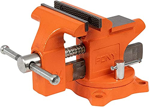 Pony Jorgensen GID-286147 - Morsa da banco leggera con base girevole, 4,5 cm, colore: Arancione