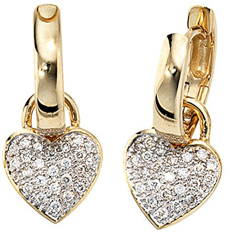 Jobo Damen-Creolen aus 14 Karat 585 Gold Bicolor mit 48 Diamanten