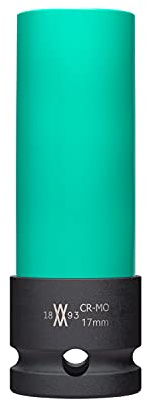 Plastmantlad krafthylsa 17 mm för alufälgar, för skruv-/mutterdragare från WIESEMANN 1893 I Krafthylssats I Plastmantlade hylsor I Krafthylsa I 0,5 I 80294