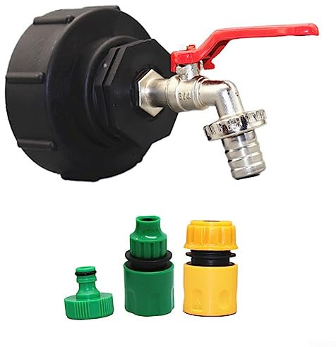 IBC-grifo de salida de aleación de 3/4 pulgadas, adaptador S100x8, conector de manguera de válvula de bola, Conector de manguera de jardín de enchufe rápido, piezas de ajuste de válvula de reemplazo