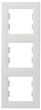Schneider Electric Asfora Rahmen für Steckdosen und Schalter, 3-fach, vertikal, weiss, Artikelnummer EPH5810321D, 1 Stück