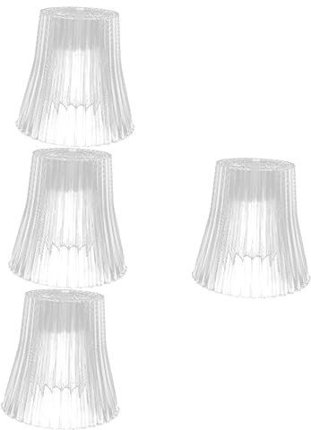 Housoutil 4 Stück Lampenschirm Abdeckungen Für Wandlampen Befestigung Tischlampe Schirm Aus Glockenglas Vorrichtungswechsel Pendelleuchte Aus Glas Klemmbausteine Acryl E27 Bilden Universal-
