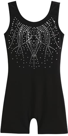 Zaclotre Kid Girls Gymnastic Leotard Sparkly Shiny Diamond Ballet Dance One Piece Outfit