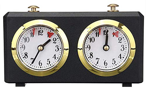 Minuteur d'échecs, Horloge d'échecs analogique mécanique de compétition Professionnelle, Compte à rebours en Bois rétro, Horloge d'échecs analogique Portable et Professionnelle