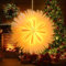 Papierstern zum Aufhängen, 3D Weihnachtsstern Beleuchtet LED Papierstern Beleuchtet, 45 cm Papierstern mit Beleuchtung, Faltstern Weihnachten Papierstern Lampenschirm Papier Weihnachtsstern Fenster