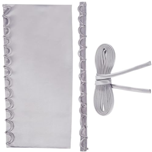 GORGECRAFT Wedding Gown Corset Kit 3PCS/Set Zipper Replacement Silver Satin Corset Back Kit Adjustable Back Zipper Extender Fabric Lace-up Loops Ties for Formal Prom Evening Dress DIY Crafts