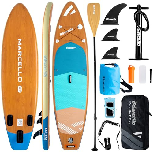 Paddle Board, 10’6 x 33” x 6” Inflatable Stand UP Paddle Board with Waterproof Storage Bag, Backpack, Pump, non slip Mat, Phone Case Ultra-Light Paddle Boards for Adults