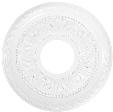 STOBAZA Medallón De Techo Redondo Pequeño De Pu Blanco Decoración Vintage Para Lámparas Decorativas Salón Dormitorio Comedor