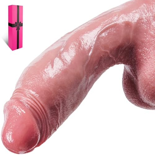Dildo Consolador XXL Extra Grueso Anal 7,7 cm Diámetro Silicona Dual con Ventosa, Consoladores Gigante 26 cm Realista G-Spot, Ducha Próstata Anal Avanzado Strap-On Juguetes Sexuales para Mujer Hombre