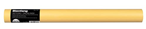 Speedball Bienfang #107 Sketching & Tracing Paper Roll 28GSM Canary 150ft x 24in, For Transfer, Drawing, Tracing, Sketch
