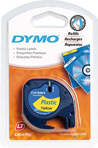 Dymo LetraTag Band, Plastik, 12 mm x 4 m schwarz auf gelb