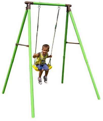 New Plast AG1272 - Altalena Singola in Metallo Flamingo