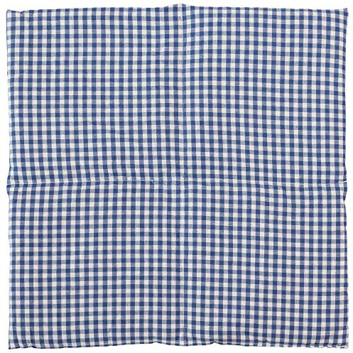 Grande cuscino con semi di uva- 40x40cm - 4 compartimenti- blu e bianco a quadri - Cuscino termino con semi