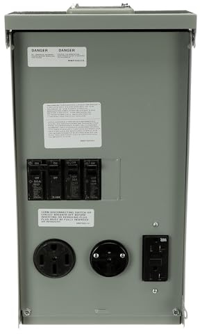MIDWEST U075CTL010 • Weatherproof RV Power Centre • 100A Twin Lugs • Unmetered N3R Power Supply • Surface Mounted • 10kAIC • 50A/30A/20A breakers with 14-50RWR • TT-30RWR • 5-20R2GFCIWR Receptacles